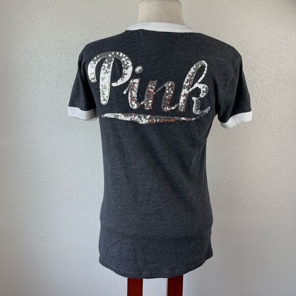 Pink Sequined T-Shirt Size S EUC - Picture 5 of 8